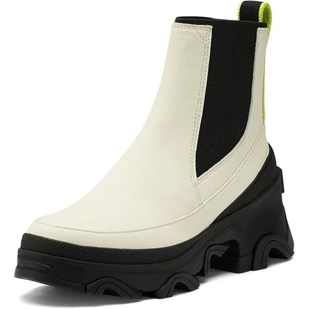 SOREL® (Women's 9.5) BREX™ CHELSEA Waterproof Boot in Chalk/Black - $179